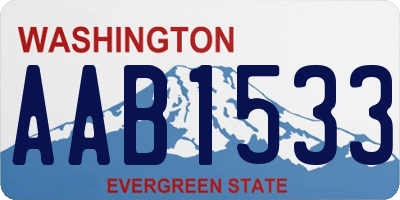 WA license plate AAB1533