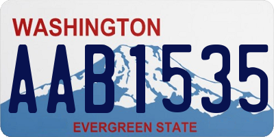 WA license plate AAB1535