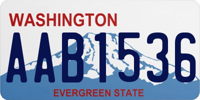 WA license plate AAB1536