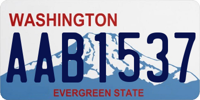 WA license plate AAB1537