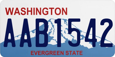 WA license plate AAB1542