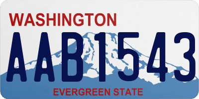 WA license plate AAB1543