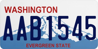 WA license plate AAB1545