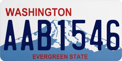 WA license plate AAB1546