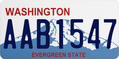 WA license plate AAB1547