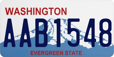 WA license plate AAB1548