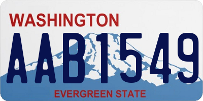 WA license plate AAB1549