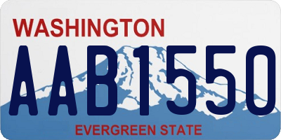 WA license plate AAB1550