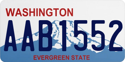 WA license plate AAB1552