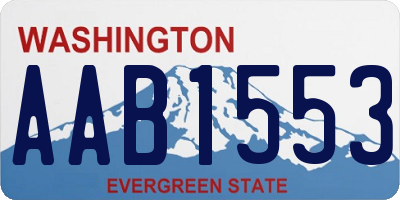 WA license plate AAB1553