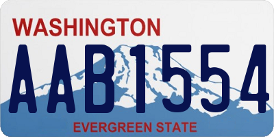 WA license plate AAB1554