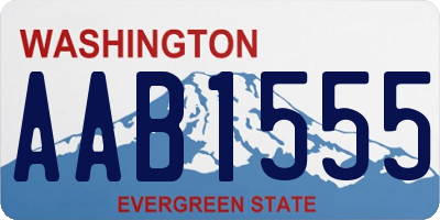 WA license plate AAB1555