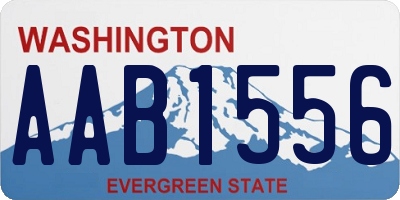 WA license plate AAB1556