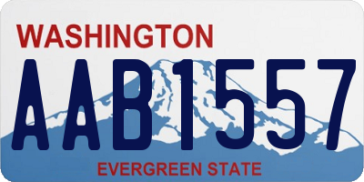 WA license plate AAB1557