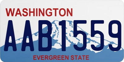 WA license plate AAB1559