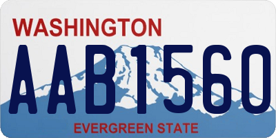 WA license plate AAB1560