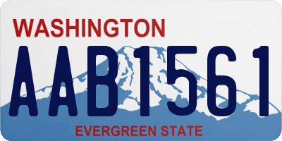 WA license plate AAB1561