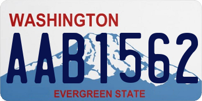 WA license plate AAB1562