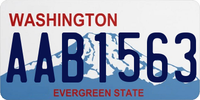 WA license plate AAB1563