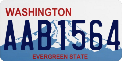 WA license plate AAB1564