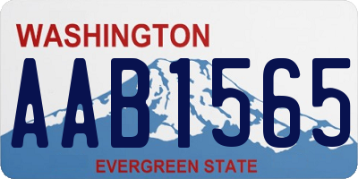 WA license plate AAB1565