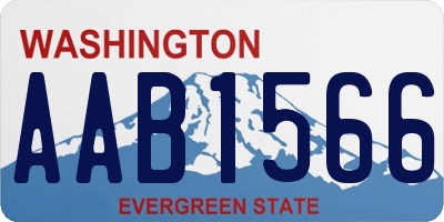 WA license plate AAB1566