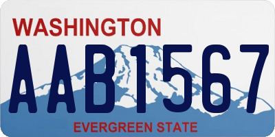 WA license plate AAB1567