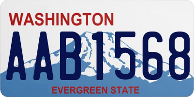 WA license plate AAB1568