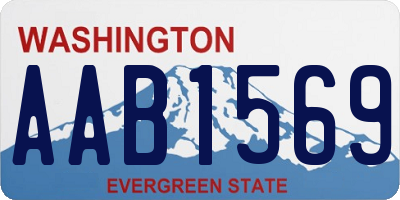 WA license plate AAB1569