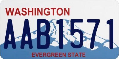 WA license plate AAB1571