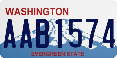 WA license plate AAB1574