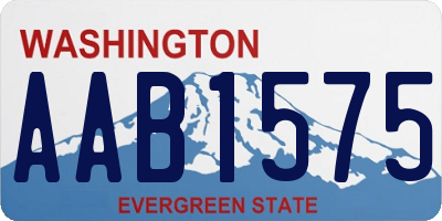 WA license plate AAB1575