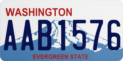 WA license plate AAB1576