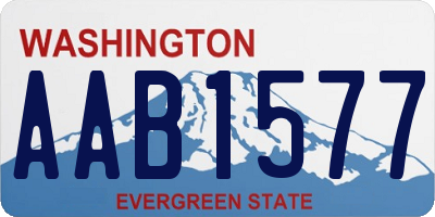 WA license plate AAB1577