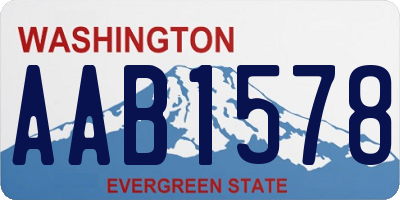 WA license plate AAB1578