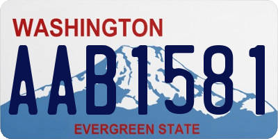 WA license plate AAB1581