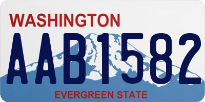 WA license plate AAB1582