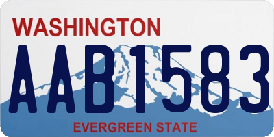 WA license plate AAB1583