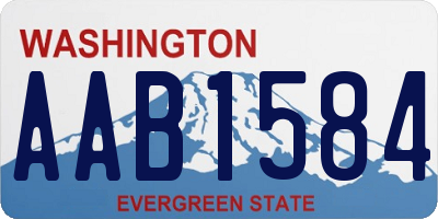 WA license plate AAB1584