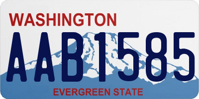 WA license plate AAB1585