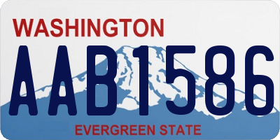 WA license plate AAB1586