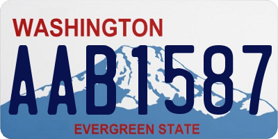 WA license plate AAB1587