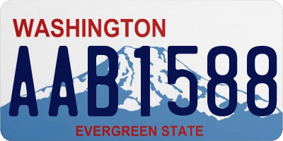 WA license plate AAB1588