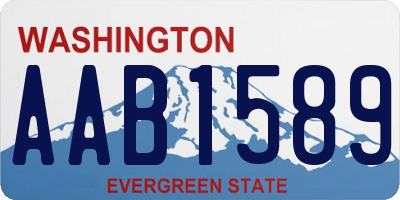 WA license plate AAB1589