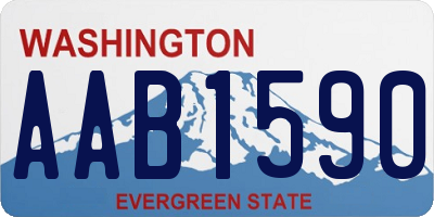 WA license plate AAB1590