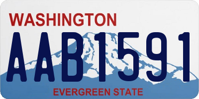 WA license plate AAB1591