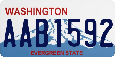 WA license plate AAB1592