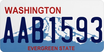 WA license plate AAB1593