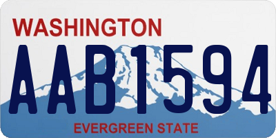 WA license plate AAB1594