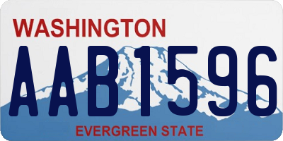 WA license plate AAB1596